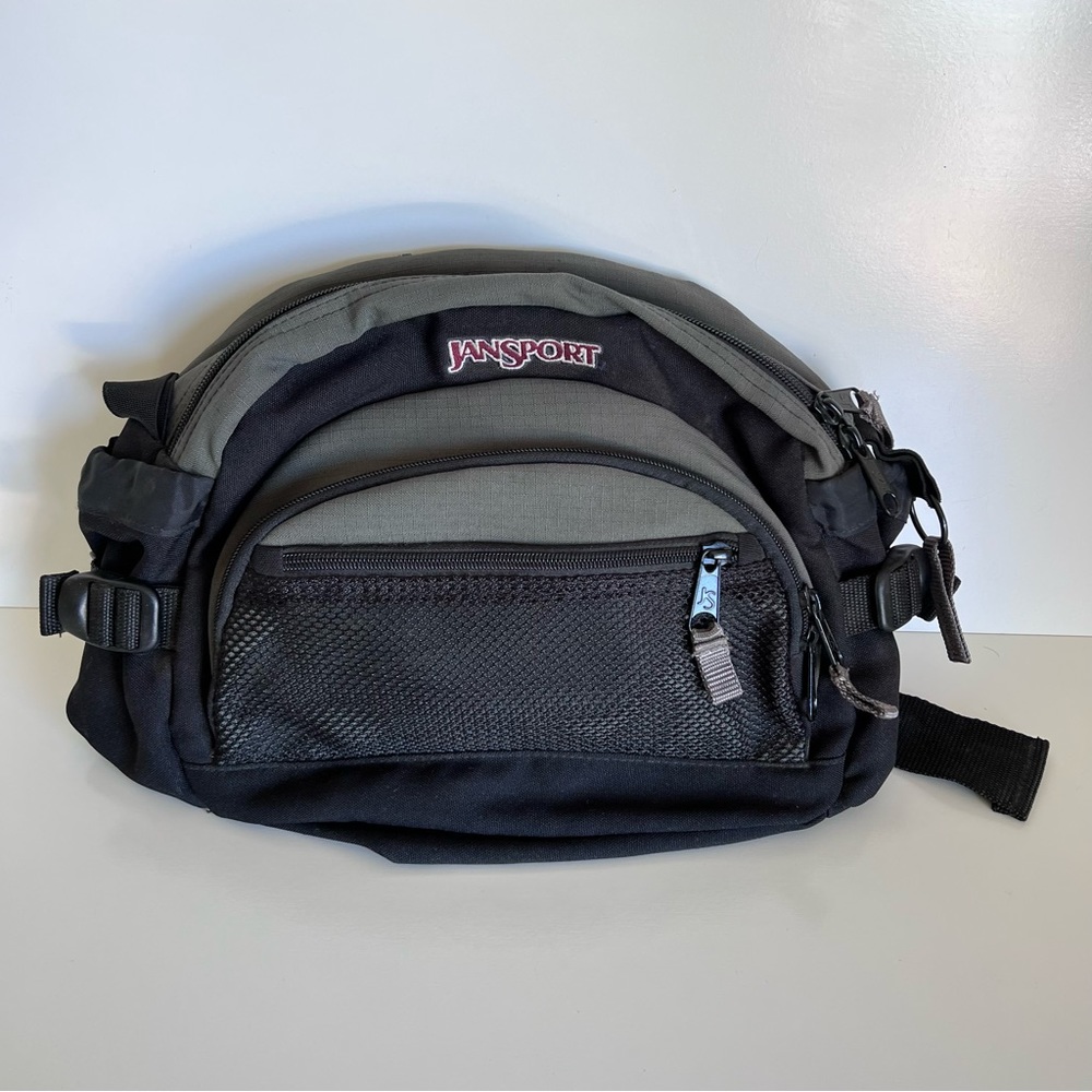 Vintage Jansport Black and Olive Green Travel Waist Pack